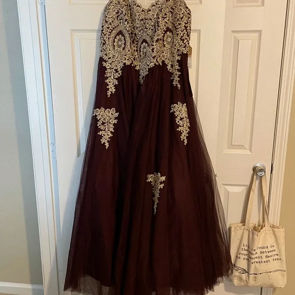 open lace back dress JO Formal Dress